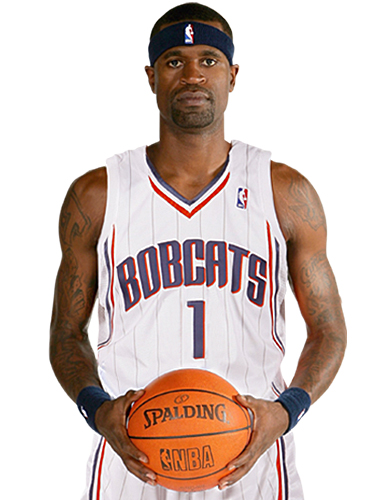 Charlotte Bobcats' Stephen Jackson (1) dunks as Minnesota