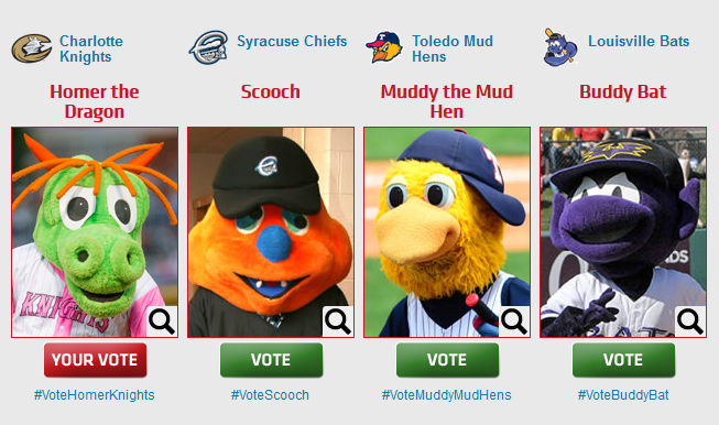 Vote for Homer the Dragon in Mascot Mania!