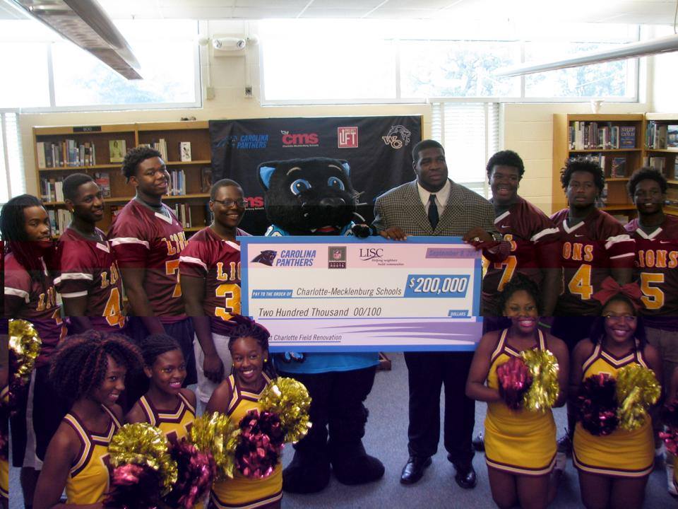 Panthers Nfl Foundation Donate New Football Field To W Charlotte