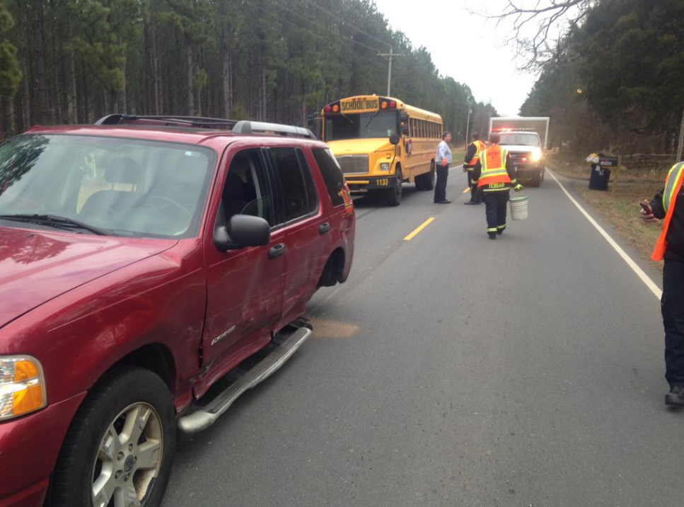 School bus accident closes Hambright Road in Huntersville