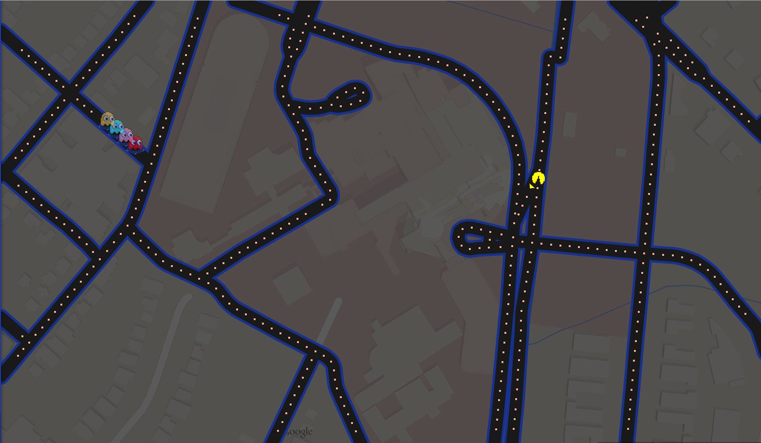 Pac-Man chega ao Google Maps