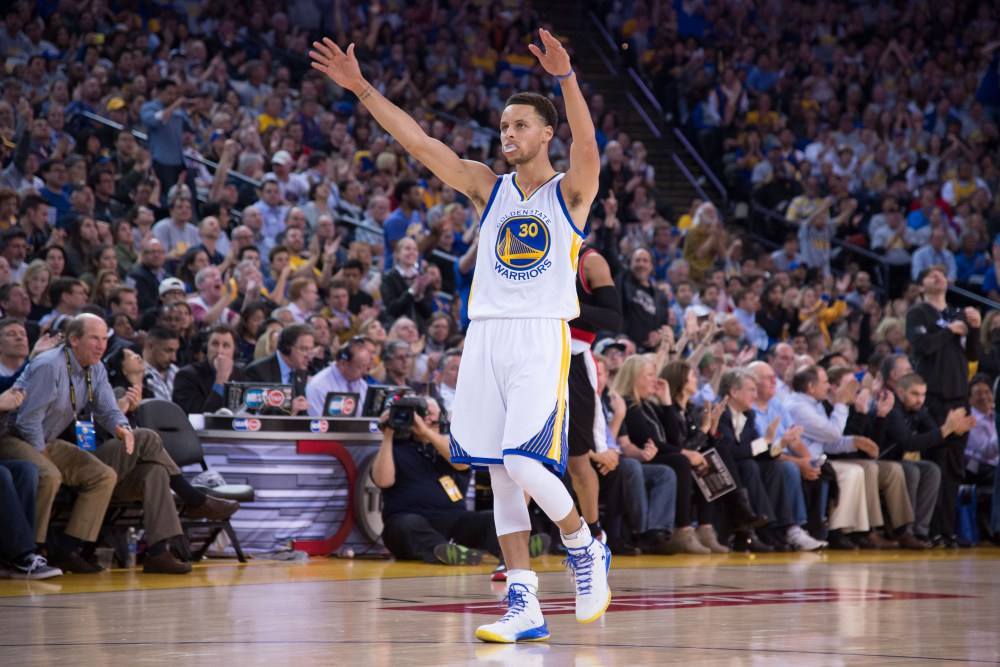 stephen curry 3 point celebration