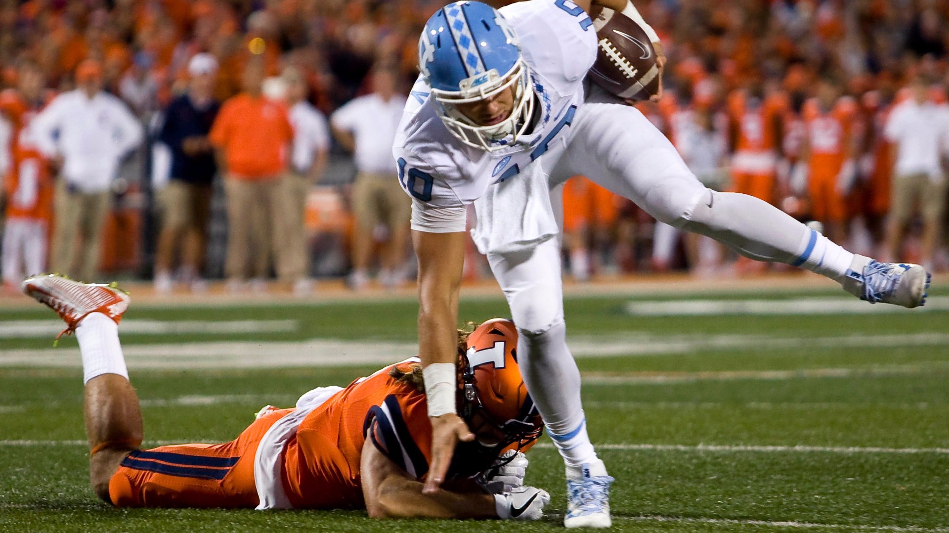 Trubisky leads North Carolina past Illinois, 48-23