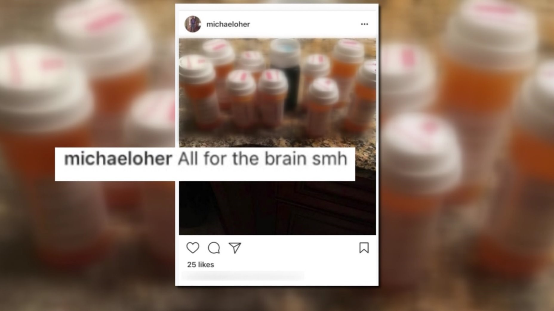 Michael Oher posts Instagram photo of 10 pill bottles