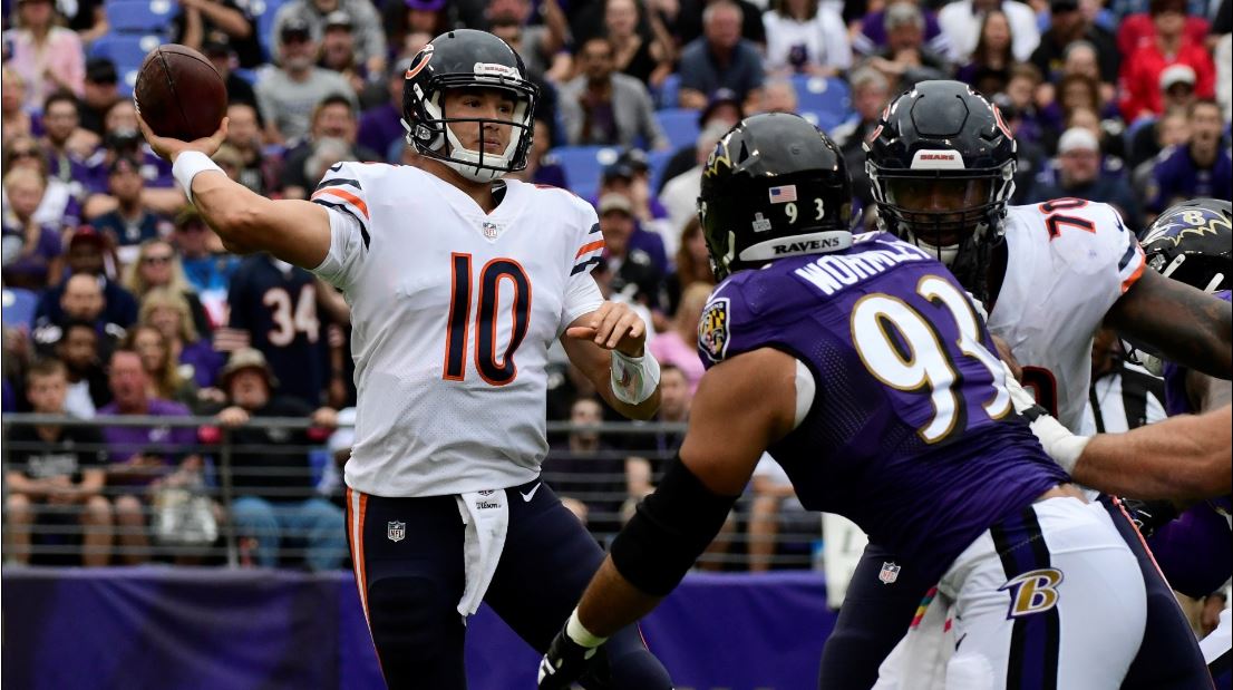 Chicago Bears defensive end Julius Peppers (L) and Chicago Bears